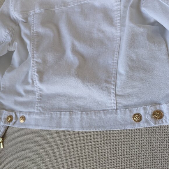 White Cropped Lightweight Cotton Jacket, S - Picture 14 of 14